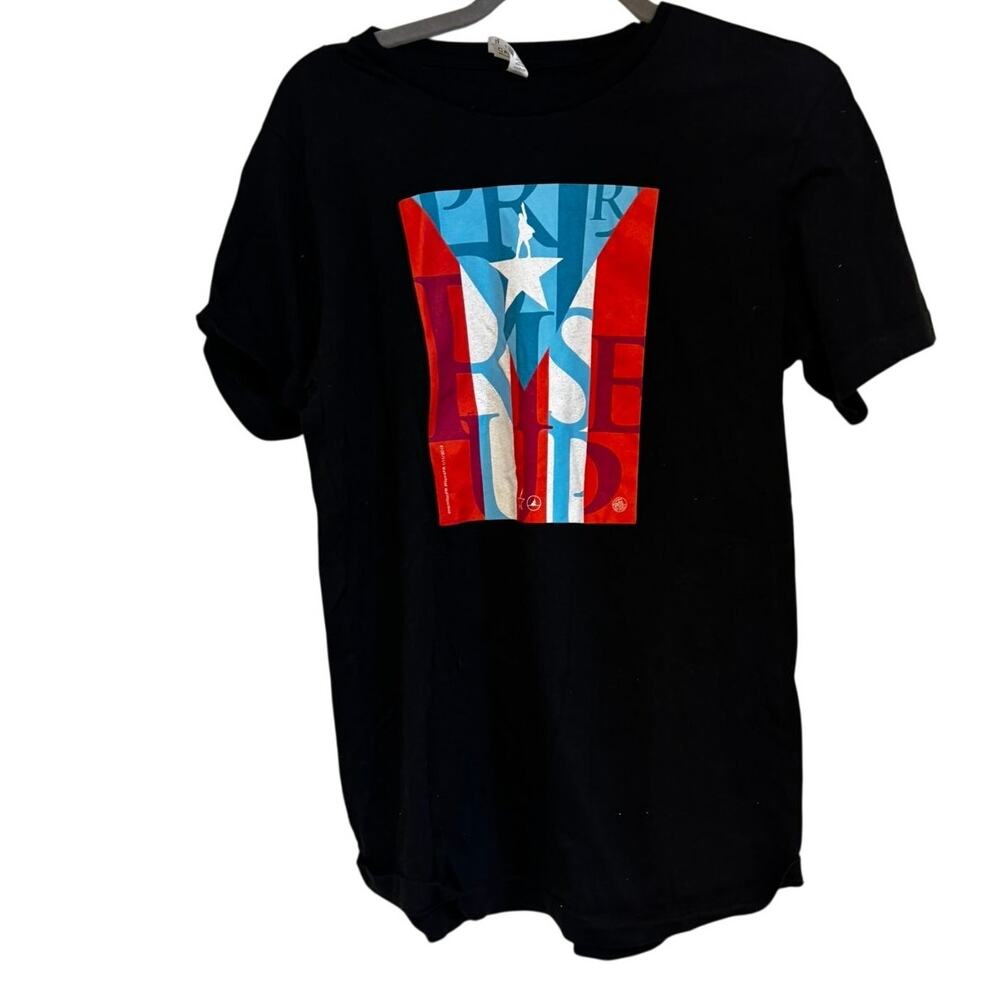 Hamilton Rise Up Puerto Rican Flag 2019 Tee Rico by Lin Manual Miranda Medium